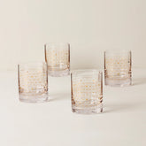 Tuscany Classics Gold Dust Double Old Fashioned Glasses , Se